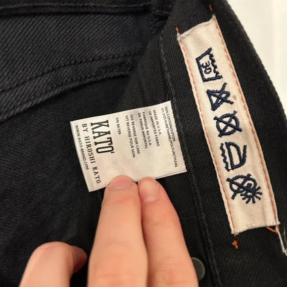 Hiroshi Kato Jeans “The Pen Slim” 14oz Size 31 in Raw Black - Picture 5 of 7